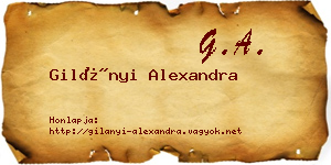 Gilányi Alexandra névjegykártya